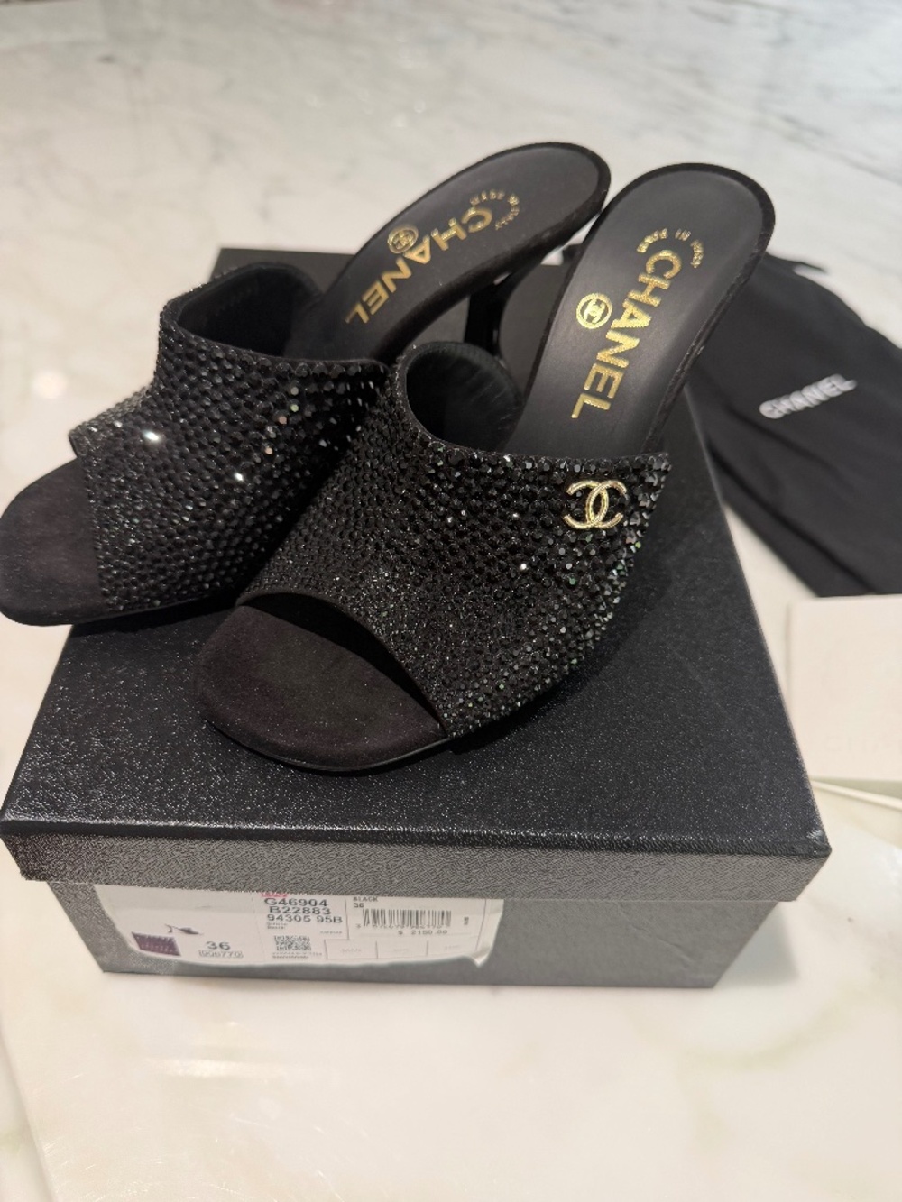 2026 Chanel Strass Rhinestone Mules - Limited Edition (36)